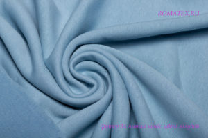 Ткань футер начёс качество компак пенье цвет голубой